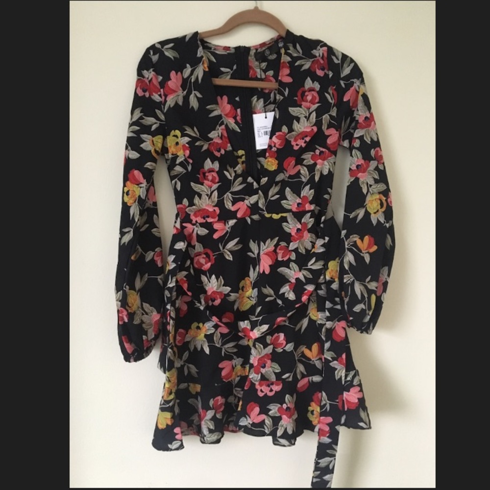 Missguided floral mini dress